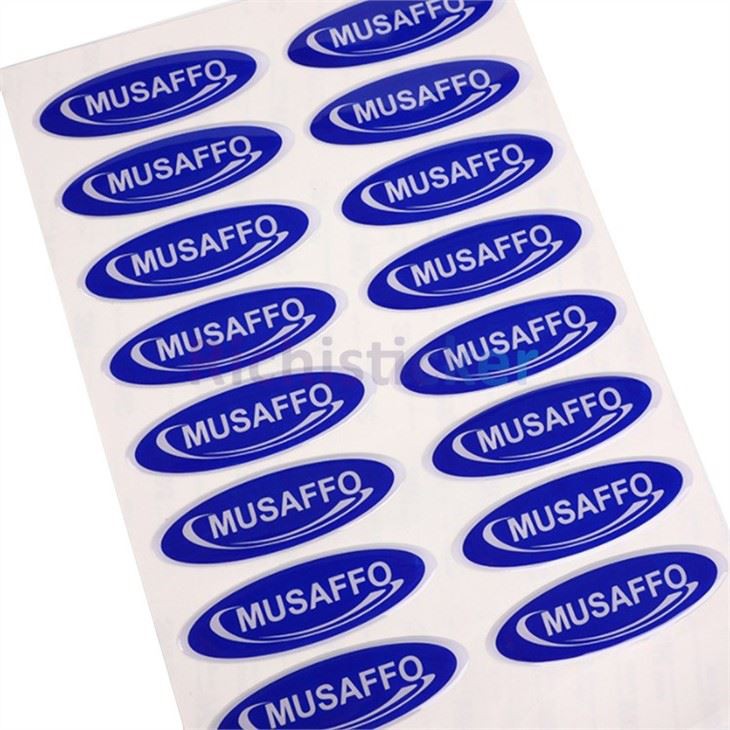 Die Cut Clear Gel Epoxy Stickers