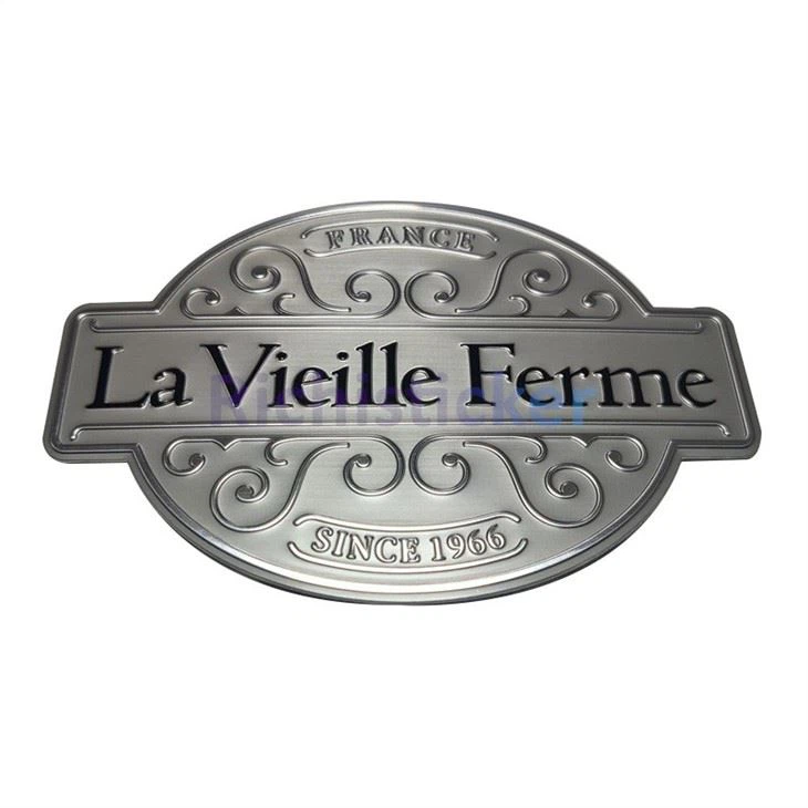 Metal Red Wine Bottle Labels