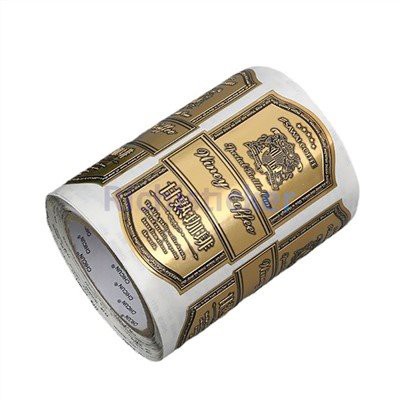 Vintage Gold Foil Stickers Metal Embossed Red Wine Labels
